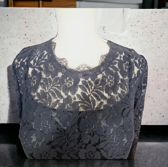 🆕️ Light n the Box Guest Coctail Midi Lace Dress w/Tulle & Pleats sz 18W - Picture 5 of 15